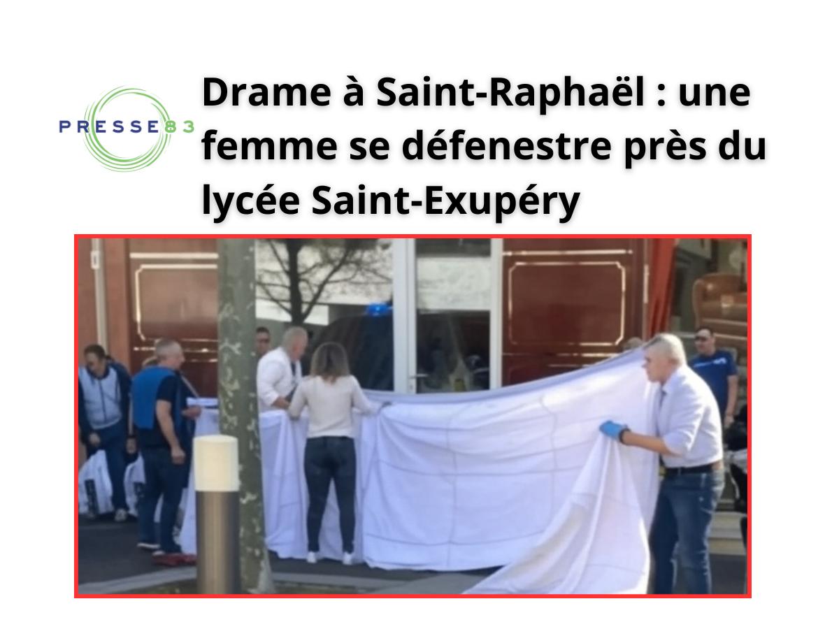 Lycée Saint-Exupéry à Saint-Raphaël après le drame.