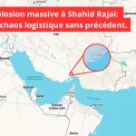 Conteneurs éventrés par la déflagration à Shahid Rajaï.