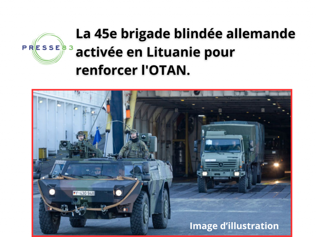 Déploiement de chars allemands à Vilnius, Lituanie.