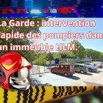 Une salle de bain en feu au 9e étage à La Garde : les secours évitent la catastrophe.