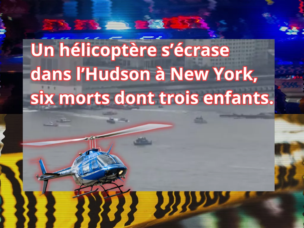 Famille espagnole tuée dans un crash à Manhattan, vol touristique en cause.