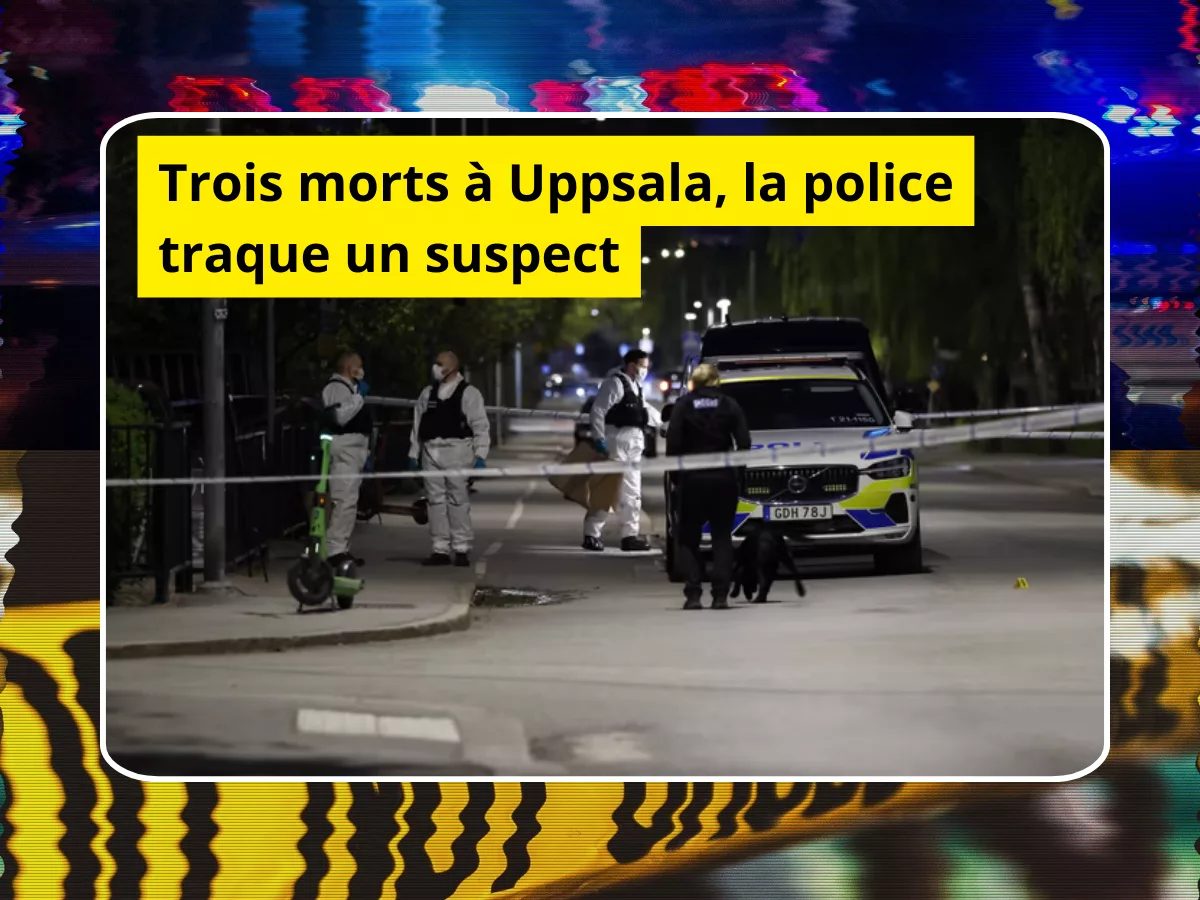 Scène de crime à Uppsala après la fusillade