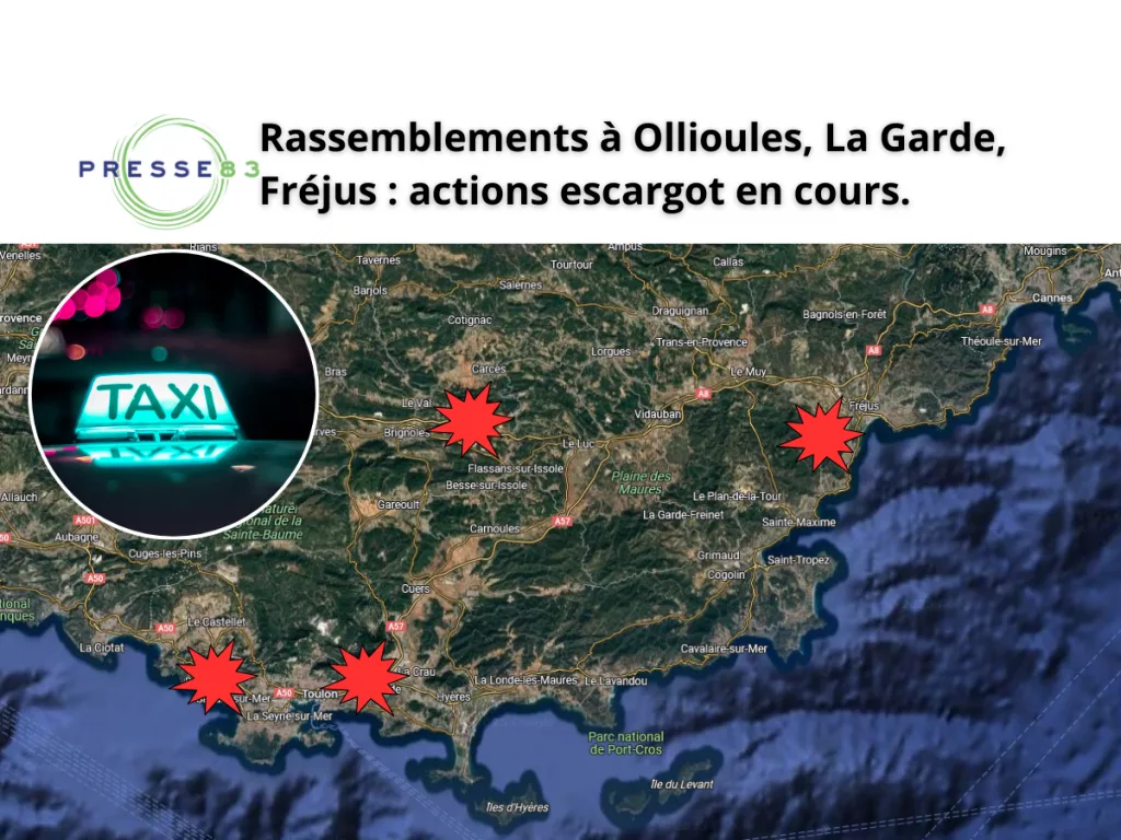 Convoi de taxis sur l'A50 à l’aube du 19 mai