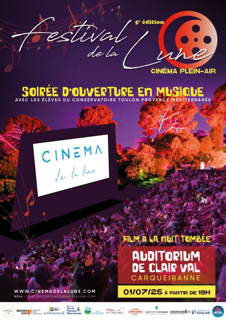 Réservez vos places pour les projections du Festival La Lune 2025 à Carqueiranne.