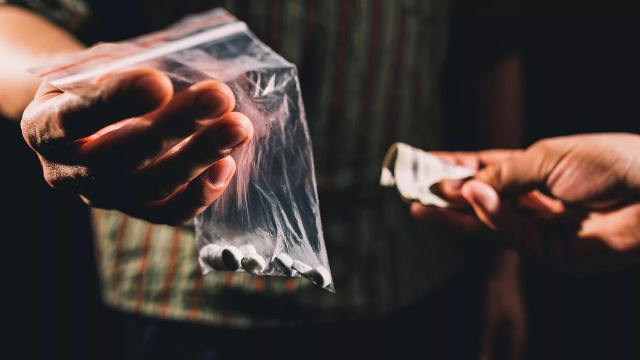 Transaction de drogue. Présence de stupéfiant et d'argent.