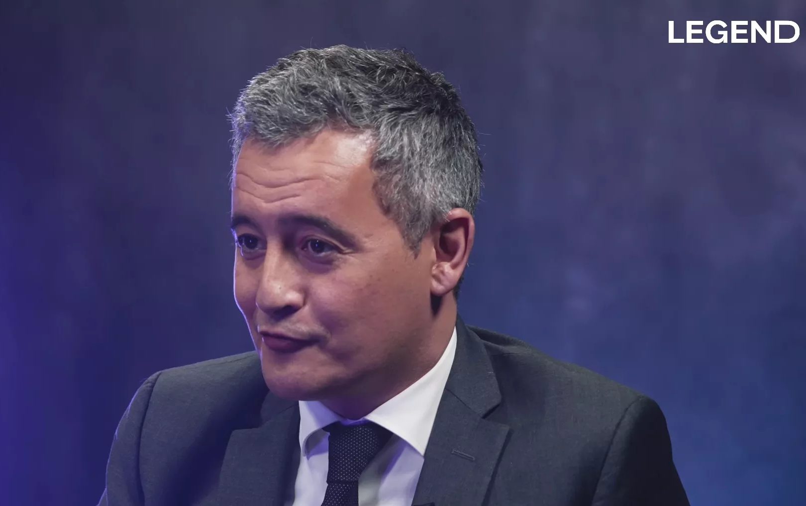 Gérald Darmanin sur le plateau de Legend.